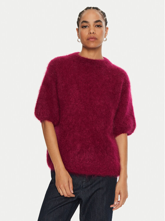 Dixie Dixie Džemper M277K008A Tamnocrvena Relaxed Fit