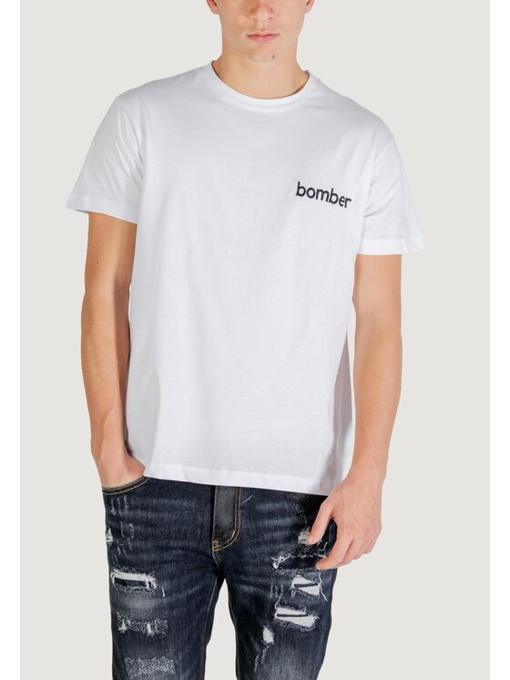 The Bomber The Bomber T-shirt Logo Bianco Shirt Fit