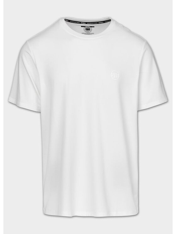 PITBULL PITBULL Koszulka techniczna Casual Sport SMALL LOGO II Biały Regular Fit