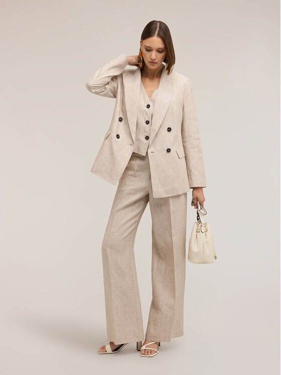 Motivi Motivi Giacca di transizione Q080Q001103N0R2 Crema Regular Fit