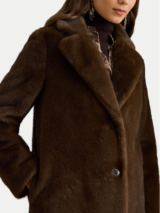 LAUREN RALPH LAUREN LAUREN RALPH LAUREN Кожено палто 297957521001 Кафяв Relaxed Fit