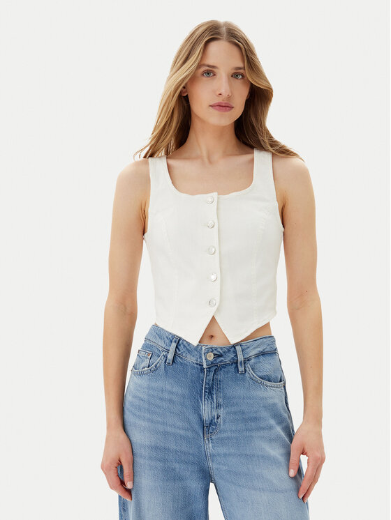 Vero Moda Vero Moda Vesta Wild Alinia 10323777 Bílá Slim Fit