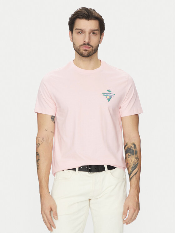 Férfi Póló Guess Jeans, Méret: S, Rózsaszín, M5GI55 K8FQ4