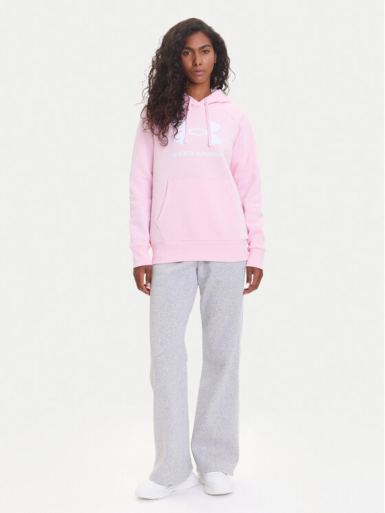 Under Armour Under Armour Majica dugih rukava Ua Rival Fleece Big Logo 1379501 Ružičasta Loose Fit