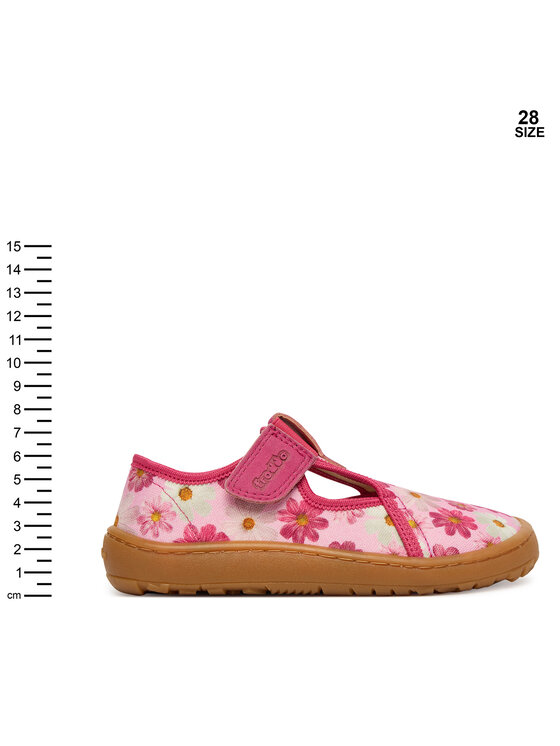 Froddo Froddo Kapcie Barefoot Canvas T-Bar G1700439-4 S Różowy