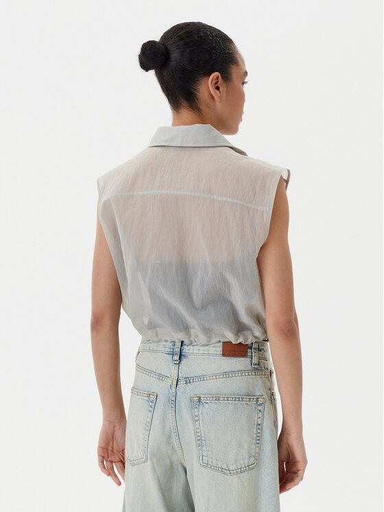 PINKO PINKO Kamizelka 104852 A2EK Szary Regular Fit
