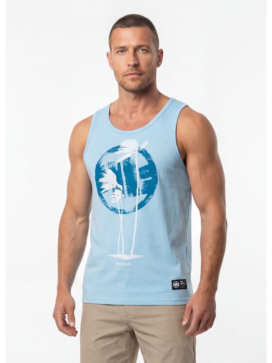 PITBULL PITBULL Tank top PALMS Niebieski Regular Fit