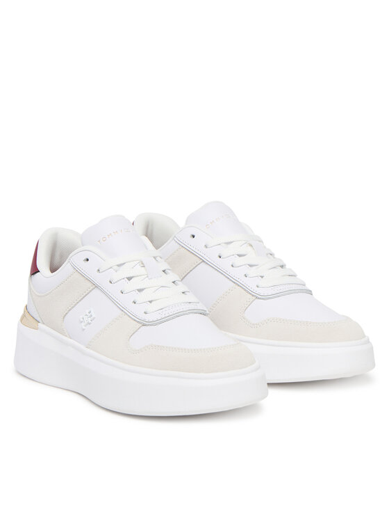 Tommy Hilfiger Tommy Hilfiger Sneakersy Fashion Court Mix FW0FW08632 Biały