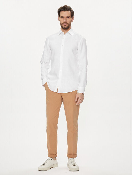 BOSS Boss Koszula H Hank Kent C1 214 50490234 Biały Slim Fit