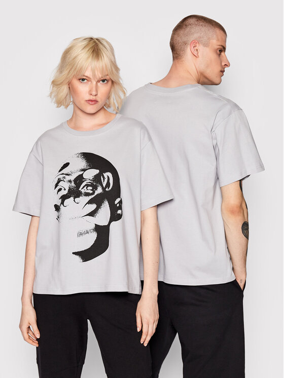 Mindout Mindout Тишърт Unisex Rebuild No.2 Сив Oversize