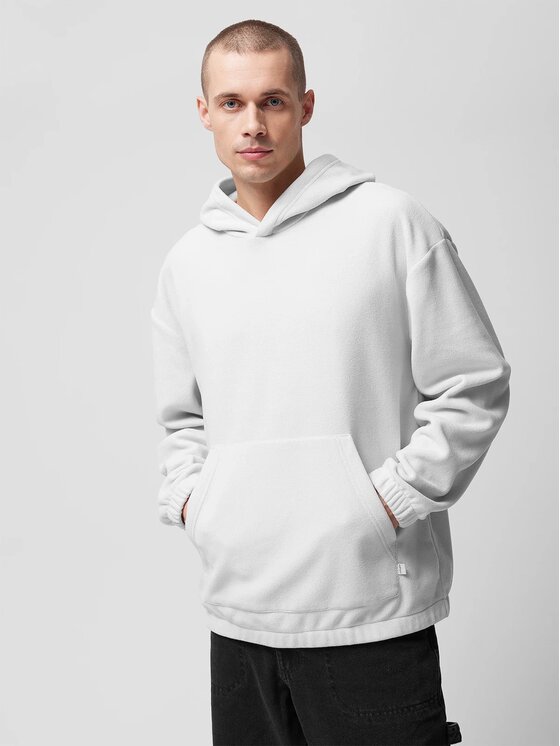 Outhorn Outhorn Fleecová mikina OTHWSS24TFLEM259-26S Sivá Loose Fit