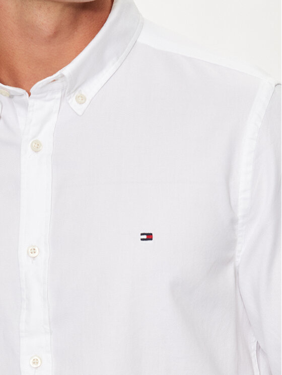 Tommy Hilfiger Tommy Hilfiger Πουκάμισο MW0MW34568 Λευκό Slim Fit