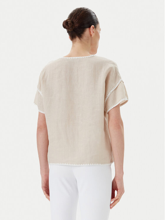 ICONA ICONA Bluză RP5LE004 Bej Relaxed Fit
