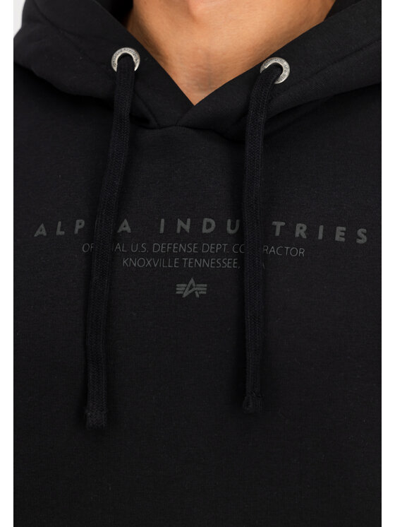 Alpha Industries Alpha Industries Bluza DTM Alpha Hoodie Czarny Regular Fit