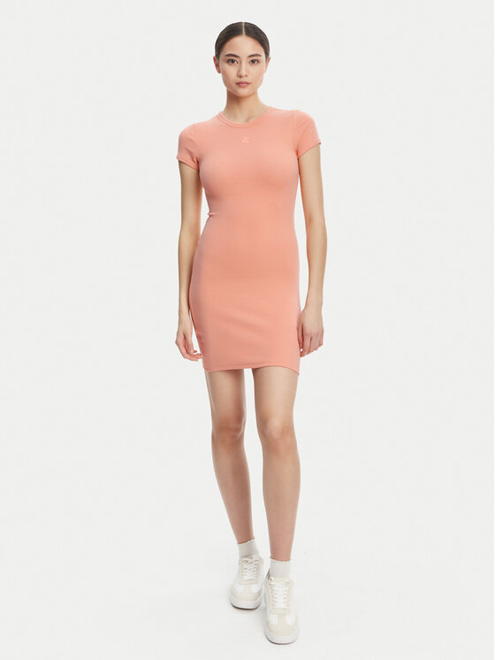 Calvin Klein Jeans Calvin Klein Jeans Igapäevane kleit LV047B266G Korallivärviline Slim Fit