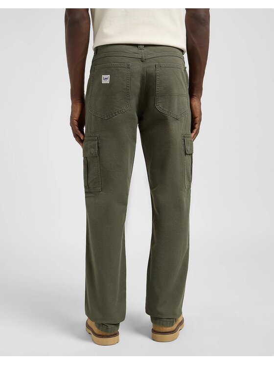 Lee Lee Spodnie materiałowe CARGO PANT Zielony Loose Fit