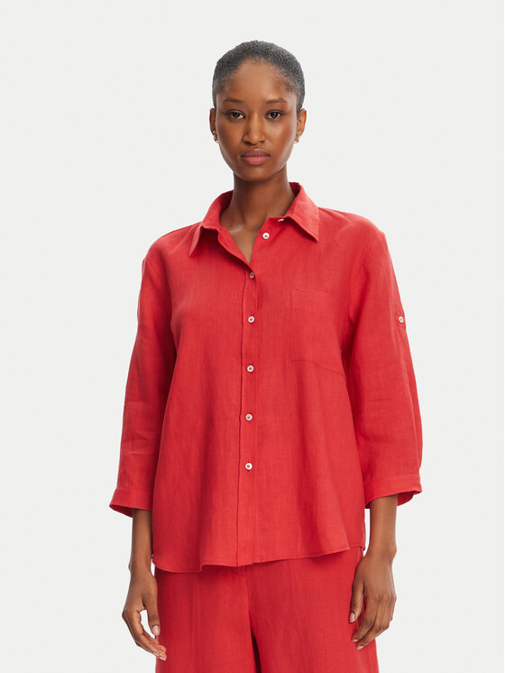 Marella Marella Camicia Boboli1 2515111232 Rosso Regular Fit