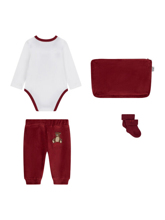 Guess Guess Komplet body, spodnie i skarpetki H6BG09 K6028 Bordowy Regular Fit