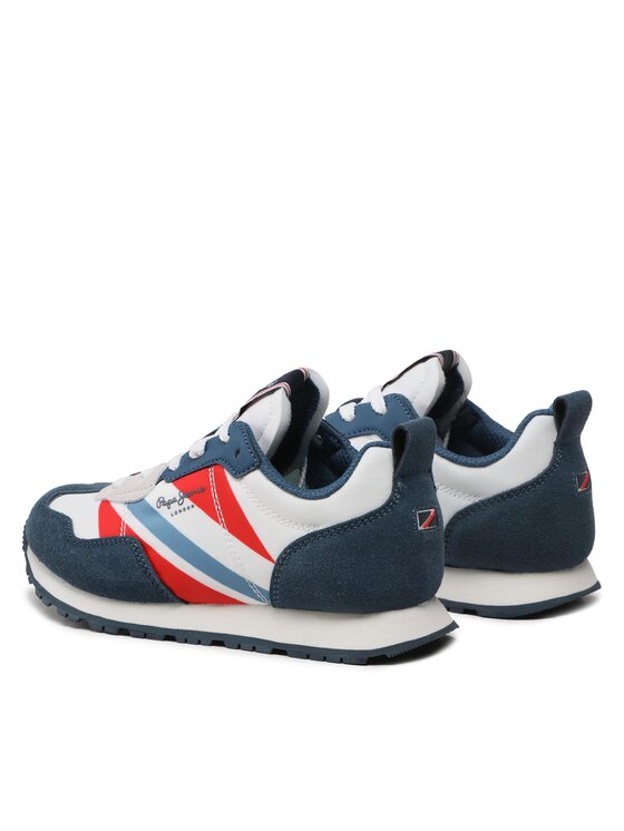 Pepe Jeans Pepe Jeans Sneakersy Foster Boy Print PBS30554 Niebieski