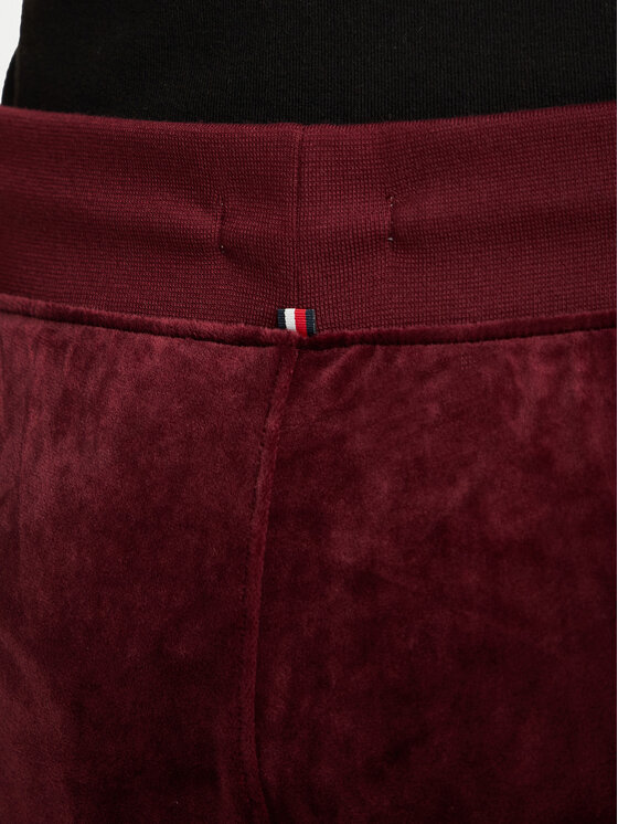 Tommy Hilfiger Tommy Hilfiger Donji dio trenerke UW0UW06707 Tamnocrvena Relaxed Fit