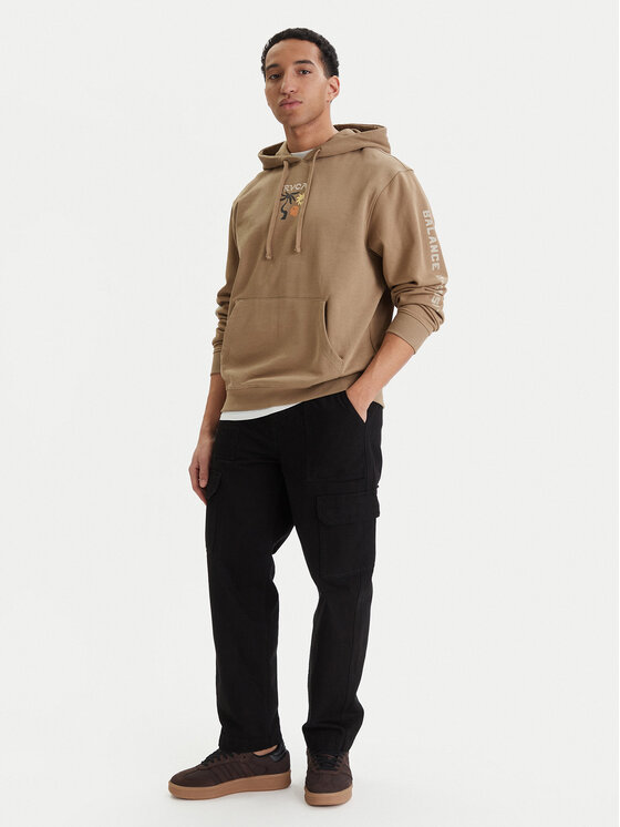 RVCA RVCA Pulóver Deep Think EVYSF00138 Bézs Boxy Fit