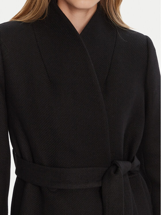 Rinascimento Rinascimento Cappotto di lana CFC0126222003 Nero Slim Fit
