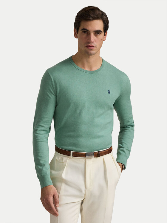 Polo Ralph Lauren Męski Sweter, rozmiar L, Zielony, 710890558508