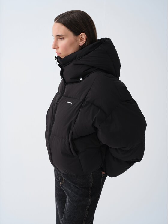 La Mania La Mania Kurtka puchowa NICO Czarny Basic Fit