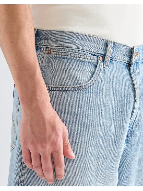Wrangler Wrangler Szorty jeansowe JORT SHORTS Niebieski Loose Fit