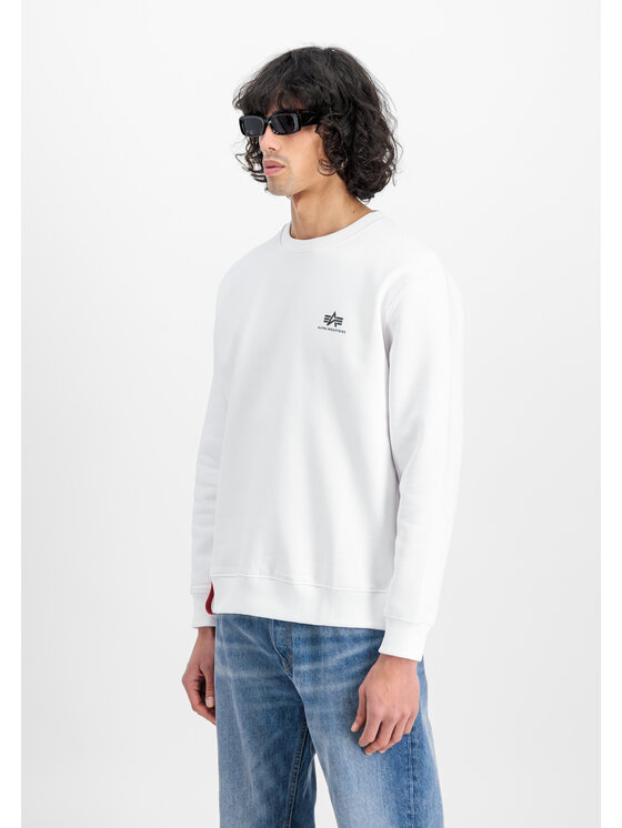 Alpha Industries Alpha Industries Mikina Basic Small Logo Sweatshirt Biela Regular Fit
