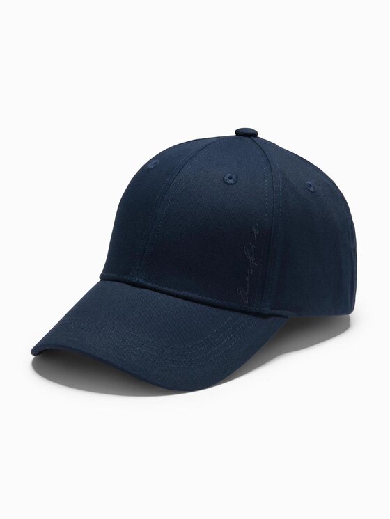Ombre Ombre Czapka z daszkiem OM-ACCS-0102 Granatowy