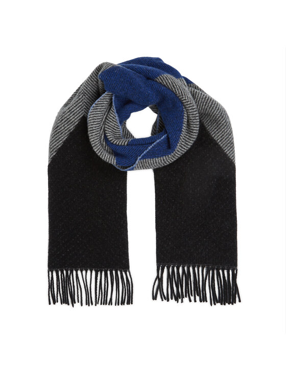 Tommy Hilfiger Šal Th Evening Fluffy Scarf AW0AW15354 Črna