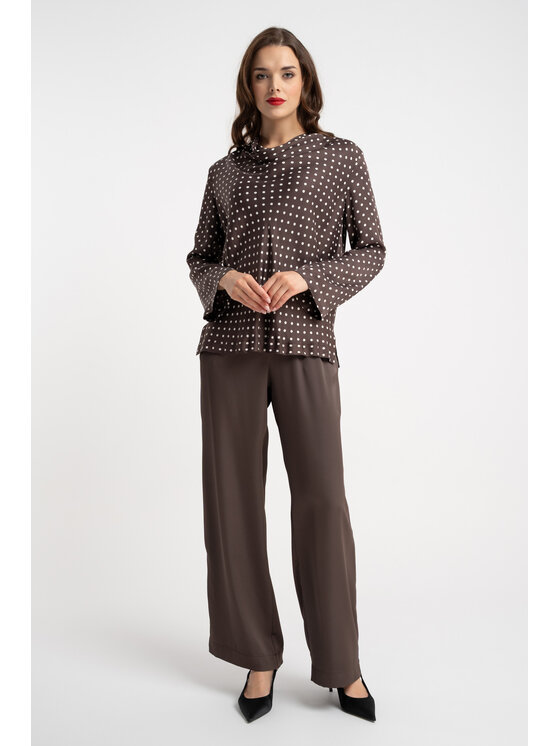 CLICK CLICK Μπλουζάκι 10-6175 Καφέ Reglan Fit