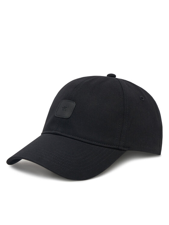 Șapcă Calvin Klein Jeans Mono Leather Patch Twill Cap LV04K5052G Negru