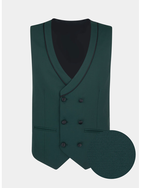 Pako Lorente Pako Lorente Kamizelka P22SF-8S-005 Zielony Slim Fit