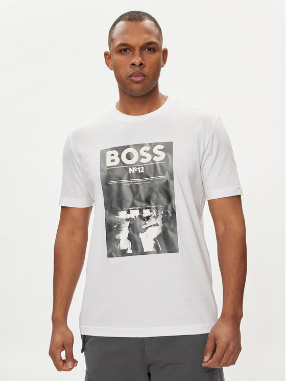 Boss T-shirt Bossticket 50515829 Bijela Regular Fit