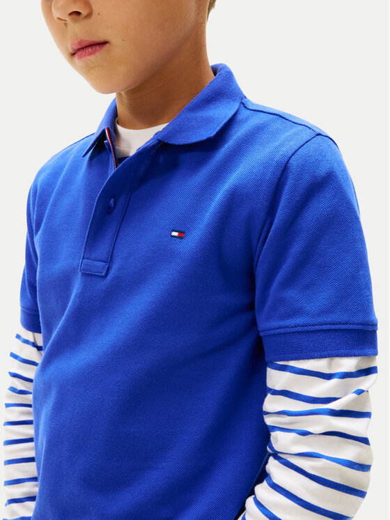 Tommy Hilfiger Tommy Hilfiger Tricou polo Flag KB0KB09103 Albastru Regular Fit