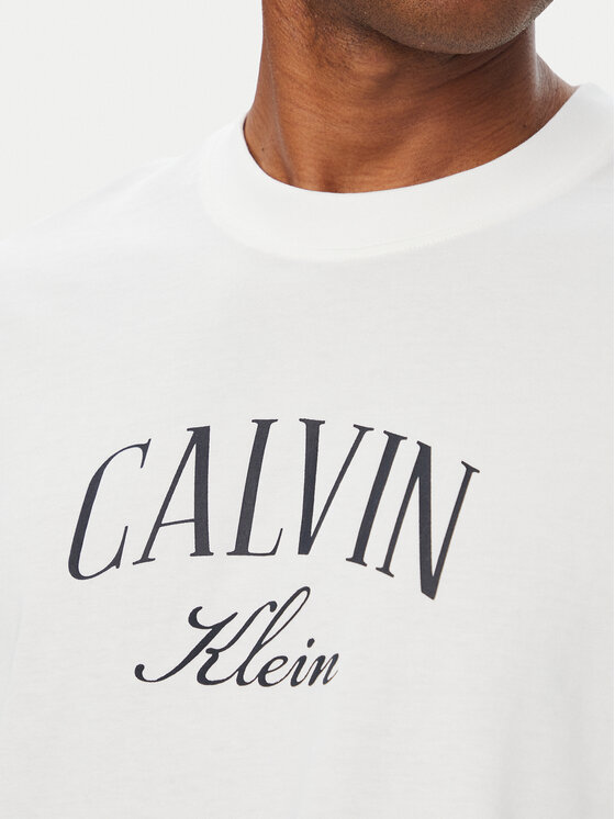 Calvin Klein Jeans Calvin Klein Jeans Marškinėliai Seasonal Graphic LV04RH813G Balta Relaxed Fit