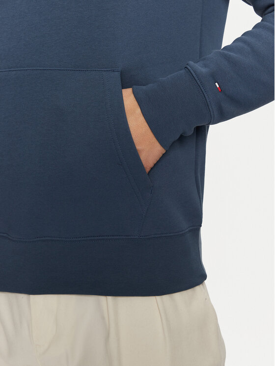 Tommy Hilfiger Tommy Hilfiger Džemperis ar kapuci Script Logo MW0MW33631 Zils Regular Fit