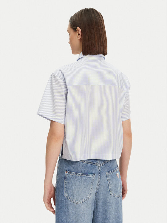 Guess Guess Cămașă W5GH98 WH7Q1 Albastru Regular Fit