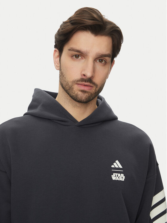 adidas adidas Majica dugih rukava Star Wars The Mandalorian™ JI5720 Siva Regular Fit