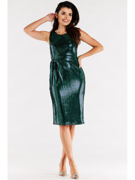 Awama Awama Abito da sera A560 Verde Basic Fit