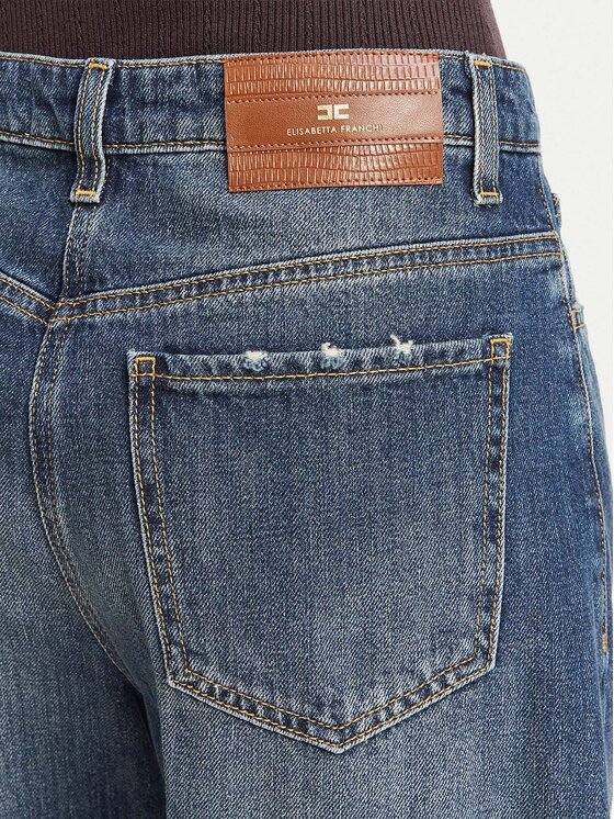 Elisabetta Franchi Elisabetta Franchi Rolák MK-05B-66E2-V350 Tmavě hnědá Slim Fit