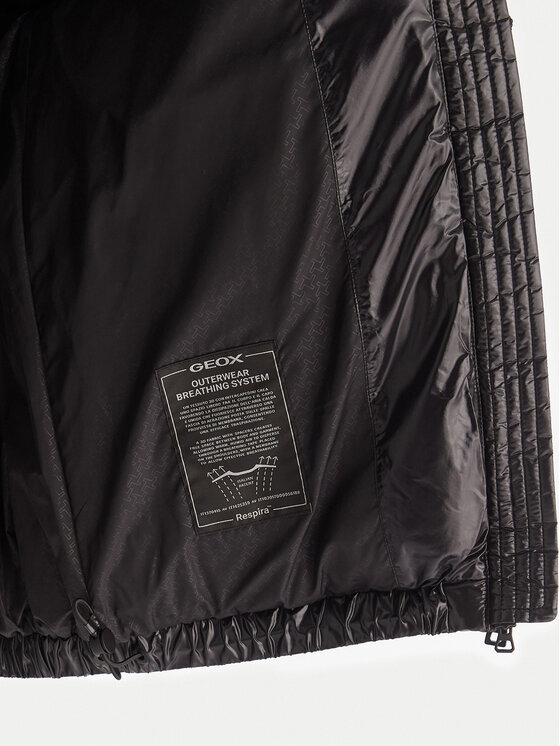 Geox Geox Žieminė striukė Backsie W5628S T3121 F9000 Juoda Oversize