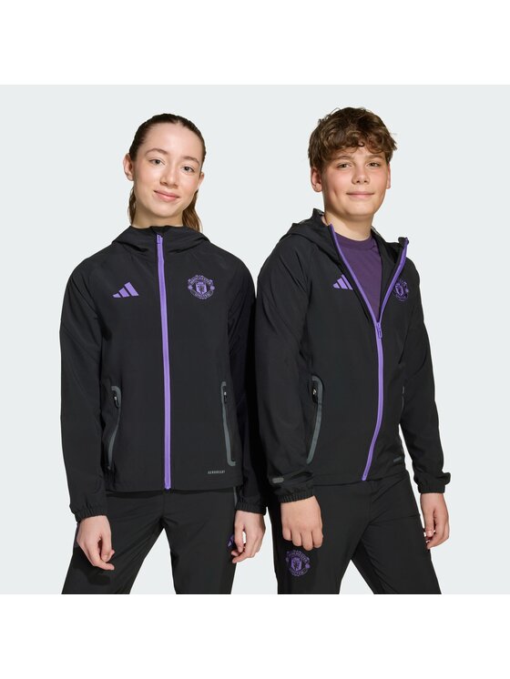 adidas adidas Kurtka wielofunkcyjna Manchester United Tiro 25 Competition Vis Tech Czarny Slim Fit