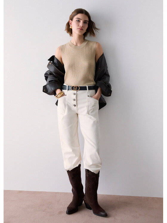 Liu Jo Liu Jo Maglione WF6468MS46JA4357 Beige Regular Fit