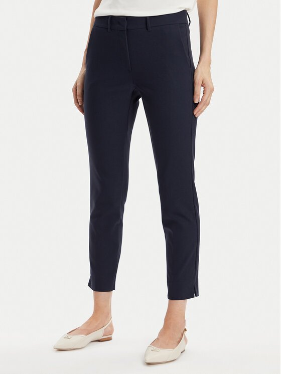 Marella Bavlnené nohavice Macario 2413131031200 Tmavomodrá Regular Fit