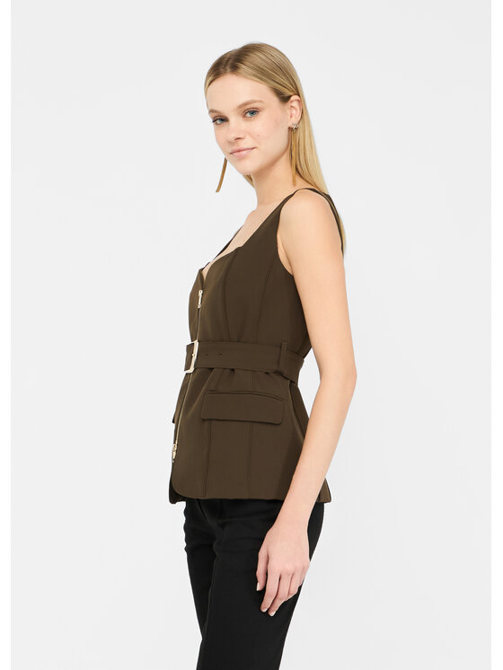 Liu Jo Liu Jo Gilet CF5022T2200X0708 Verde Regular Fit