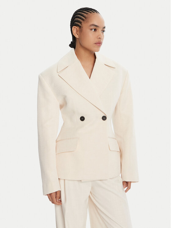 JACQUEMUS Marynarka La Veste Norma 25E251JA0871709130 Beżowy Regular Fit