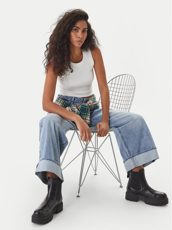 G-Star Raw G-Star Raw Jeansy Roxx D28394-D536 Błękitny Wide Leg